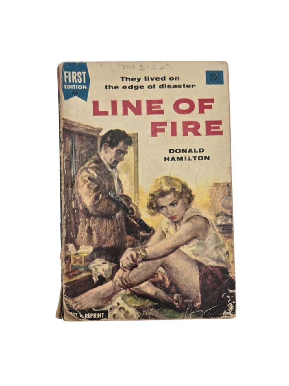 Line Of Fire By Donald Hamilton 1955 Dell First Edition Vintage Paperback